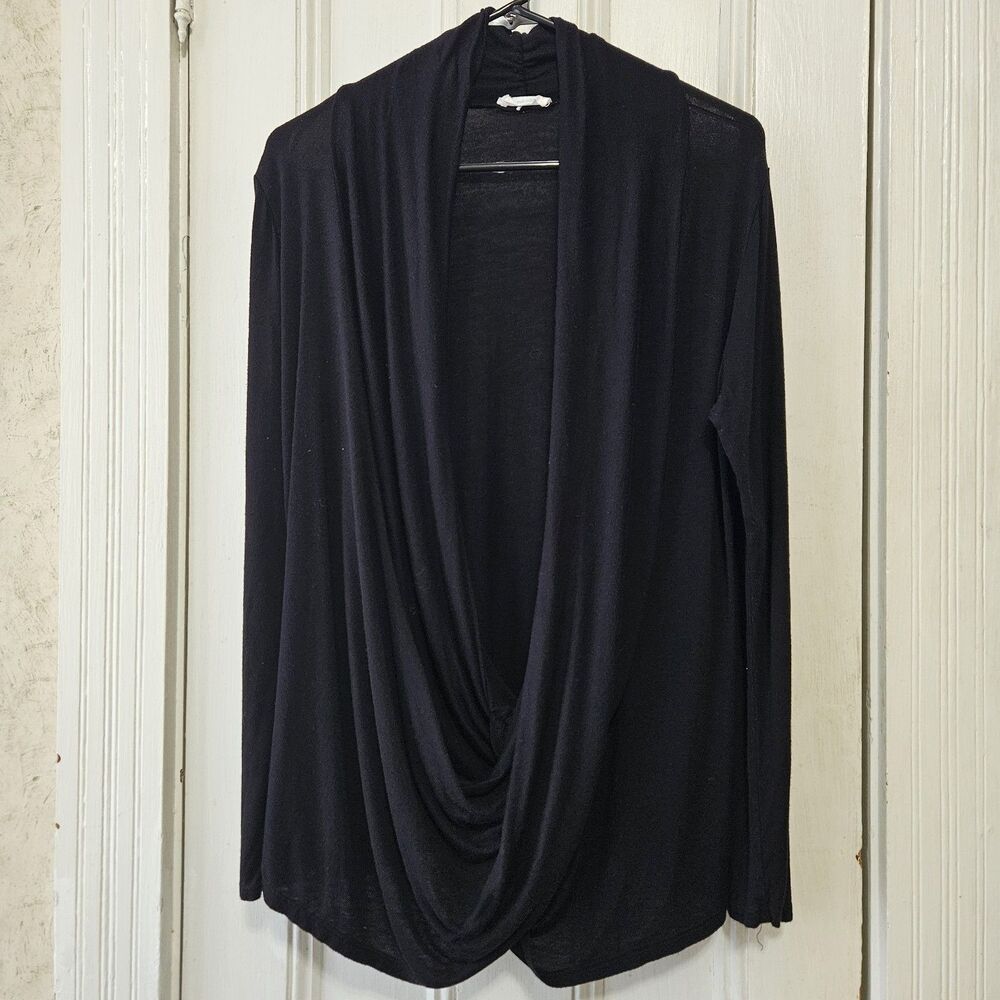 Free To Live Long Sleeve Nursing Top Lightweight Cardigan Black XL